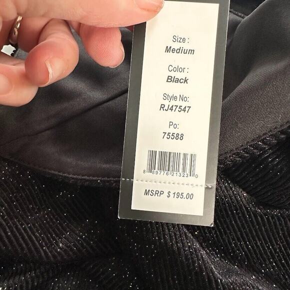 Romeo & Juliet Couture Black Velvet Dress Shimmer Goth Grunge Witchy Size Medium - Picture 9 of 9